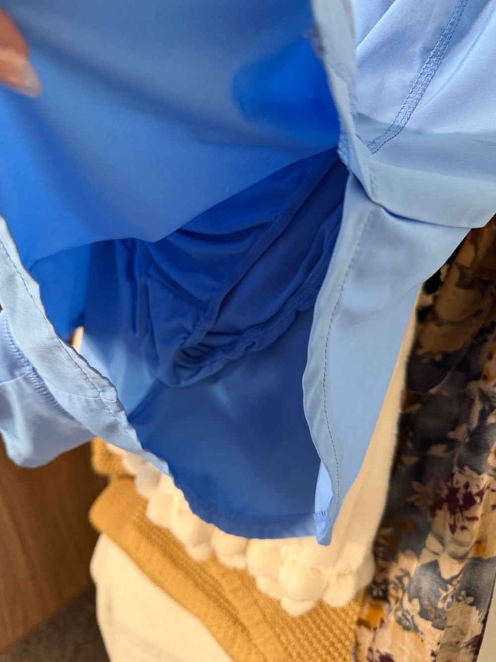 Asics Women’s Sky Blue Athletic Running Shorts - Picture 4 of 6